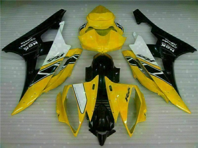 Amarillo Negro Kit Completo Carenado Yamaha R6 06-07