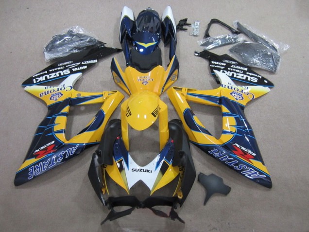Azul Amarillo Corona Extra Carenado Suzuki GSXR 600 K8 08-10 Azul Amarillo Corona Extra Carenado Suzuki GSXR 600 K8 08-10