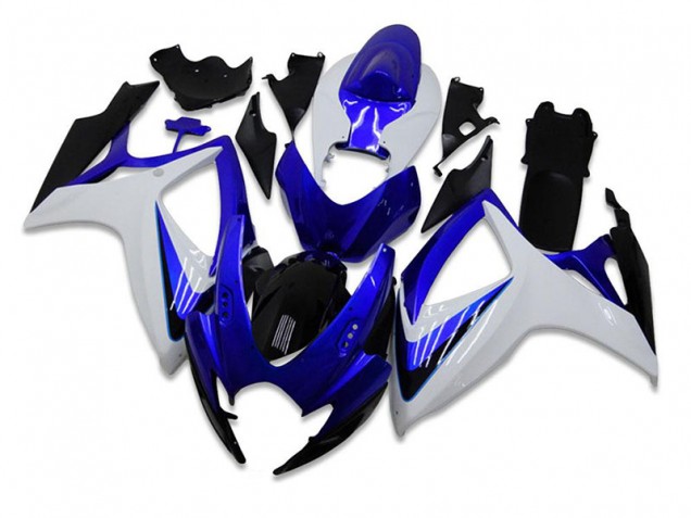 Azul Blanco ABS Kits Carenado Suzuki GSXR 600 / 750 K6 06-07 Azul Blanco ABS Kits Carenado Suzuki GSXR 600 / 750 K6 06-07