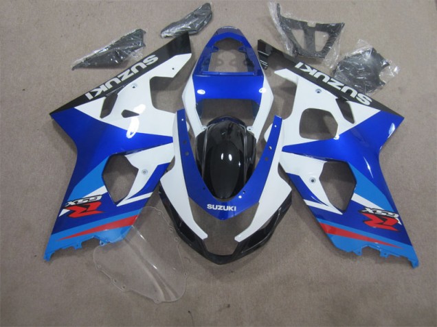 Azul Blanco ABS Kits Carenado Suzuki GSXR 600 K4 04-05