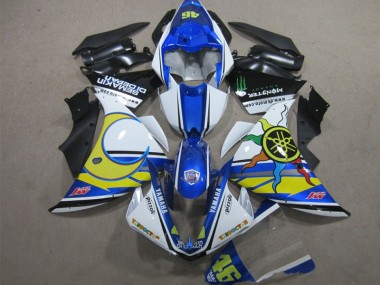 Azul Blanco Amarillo 46 Carenado Yamaha R1 12-14