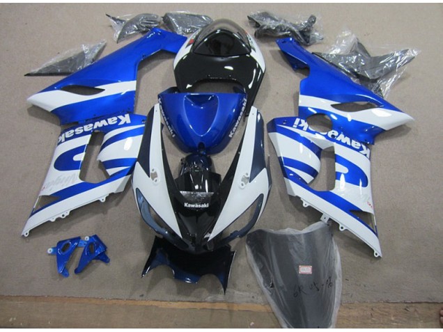 Azul Blanco Carrocería Kawasaki ZX6R 05-06 Azul Blanco Carrocería Kawasaki ZX6R 05-06