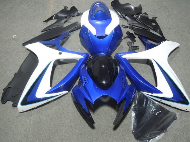 Azul Blanco Negro Carenado Suzuki GSXR 600 K6 06-07 Azul Blanco Negro Carenado Suzuki GSXR 600 K6 06-07