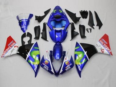 Azul Blanco Negro Rojo Carenado Yamaha R1 12-14