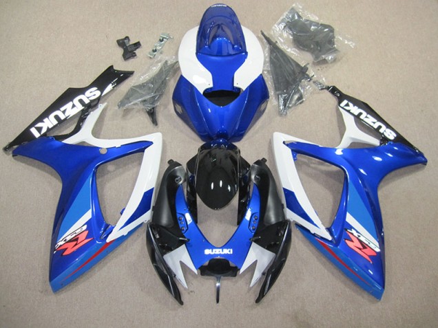 Azul Blanco Plástico Suzuki GSXR 600 K6 06-07 Azul Blanco Plástico Suzuki GSXR 600 K6 06-07