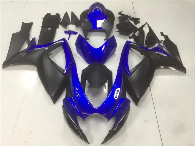 Azul Negro ABS Plástica Suzuki GSXR 600 / 750 K6 06-07
