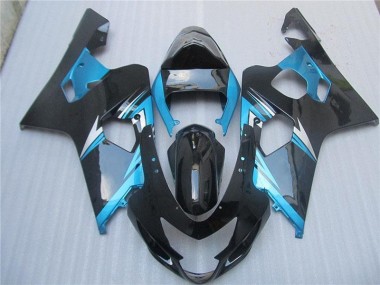 Azul Negro ABS Plástico Suzuki GSXR 600 / 750 K4 04-05