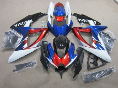 Azul Rojo Blanco Carenado Suzuki GSXR 600 K8 08-10