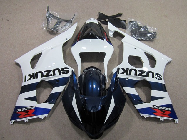 Blanco Azul Negro Calcomanía Carenado Suzuki GSXR 1000 K3 03-04 Blanco Azul Negro Calcomanía Carenado Suzuki GSXR 1000 K3 03-04