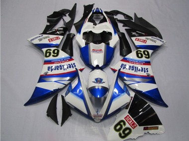 Blanco Azul Sterilgarda SCALZ 69 Carenado Yamaha R1 09-11