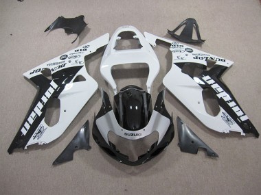 Blanco Negro Carenado Suzuki GSXR 600 K1 K2 K3 01-03