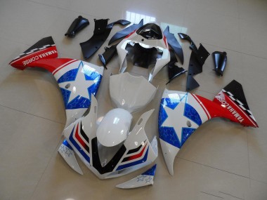 Blanco Negro Ducati Star Carenado Yamaha R1 12-14