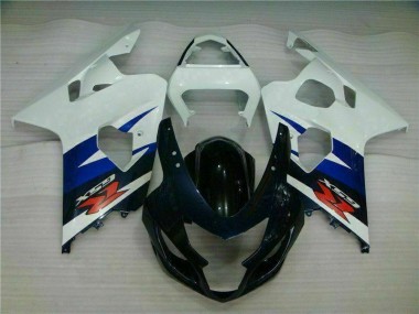 Blanco Negro Inyección Kits Carenado Suzuki GSXR 600 / 750 K4 04-05