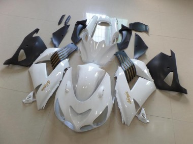 Blanco & Negro Mate Carenado Kawasaki ZX14R ZZR 1400 06-11