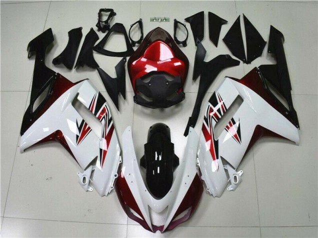 Blanco Negro Rojo Carenado Kawasaki ZX6R 07-08 Blanco Negro Rojo Carenado Kawasaki ZX6R 07-08