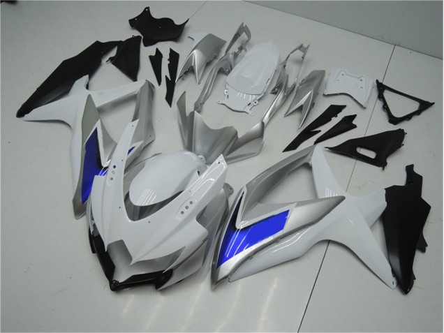 Blanco Plata Azul Carenado Suzuki GSXR 600 / 750 K8 08-10 Blanco Plata Azul Carenado Suzuki GSXR 600 / 750 K8 08-10