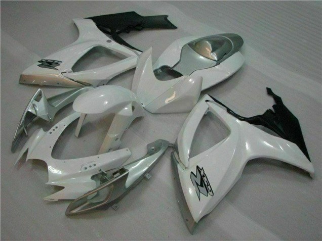 Blanco Plata Plástico Suzuki GSXR 600 / 750 K6 06-07 Blanco Plata Plástico Suzuki GSXR 600 / 750 K6 06-07