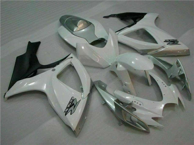 Blanco Plata Plástico Suzuki GSXR 600 / 750 K6 06-07 Blanco Plata Plástico Suzuki GSXR 600 / 750 K6 06-07