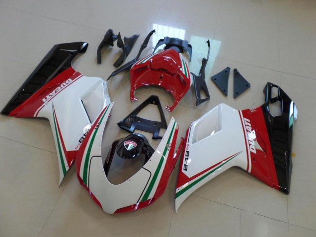 Blanco Rojo Carenado Ducati 848 1098 1198 07-14 Blanco Rojo Carenado Ducati 848 1098 1198 07-14