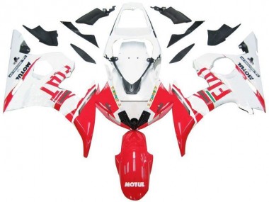 Blanco Rojo Fiat Carenado Yamaha R6 03-05