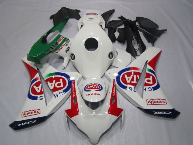 Blanco Rojo PATA Kit Carenado Inyección Honda CBR 1000 RR 08-11 Blanco Rojo PATA Kit Carenado Inyección Honda CBR 1000 RR 08-11