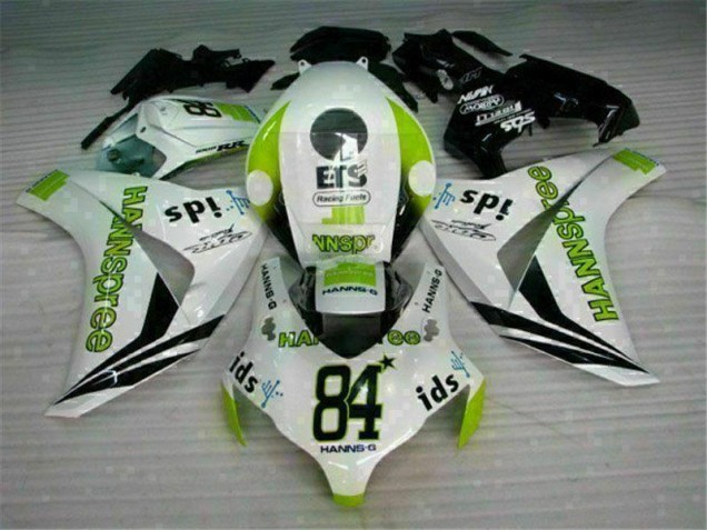 Blanco Verde Hannspree 84 Carenado Honda CBR 1000 RR 08-11 Blanco Verde Hannspree 84 Carenado Honda CBR 1000 RR 08-11