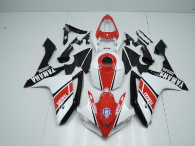 Fábrica Rojo Blanco Carenado Yamaha R1 07-08
