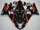 Carenados Moto Suzuki GSXR 600/750 2004-2005 - Negro Brillante Rojo Raya