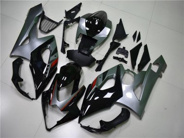 Carenado Moto Suzuki GSXR 1000 2005-2006 - Negro Brillante Plata