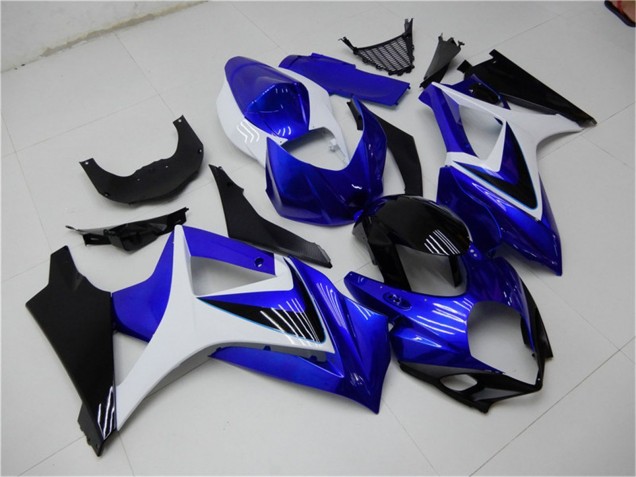 Carenados Moto Suzuki GSXR 1000 2007-2008 - Blanco Azul Negro No Calcomanía