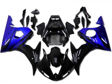 Kits Carenado Moto Yamaha YZF R6 2003-2004 - Azul Negro Brillante