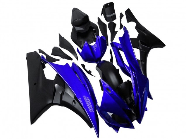 Carenado Moto Yamaha YZF R6 2006-2007 - Azul Negro Mate