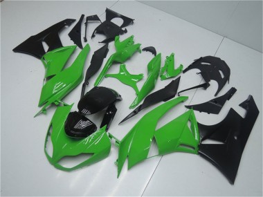 Kits Carenado Moto Kawasaki ZX6R 2009-2012 - Verde Negro Brillante
