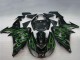 Carenados Moto Kawasaki ZX10R 2006-2007 - Negro Brillante Verde Llama