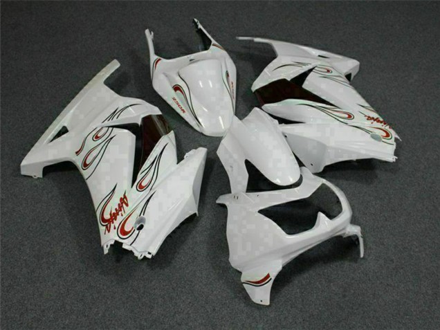 Carenados Moto Kawasaki EX250 2008-2012 - Blanco Rojo
