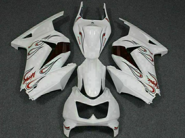 Carenados Moto Kawasaki EX250 2008-2012 - Blanco Rojo