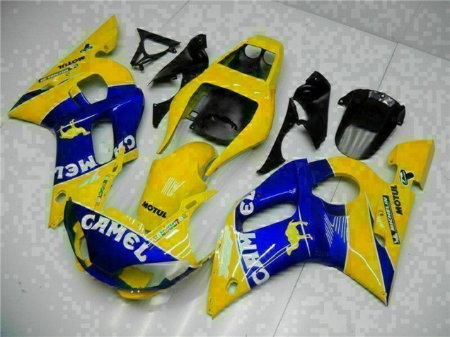 Carenados Moto Yamaha YZF R6 1998-2002 - Amarillo Azul Blanco Camello Motul