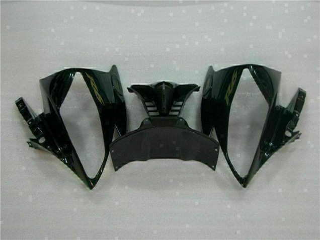 Carenados Moto Yamaha YZF R6 2006-2007 - Negro Brillante Negro Mate Oro Calcomanías
