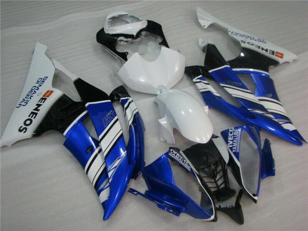 Carenados Moto Yamaha YZF R6 2008-2016 - Blanco Azul Negro ENEOS Semakin Didepan