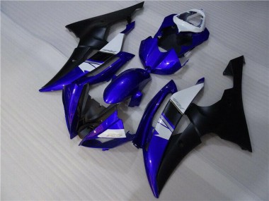 Carenados Moto Yamaha YZF R6 2008-2016 - Blanco Azul Negro Mate