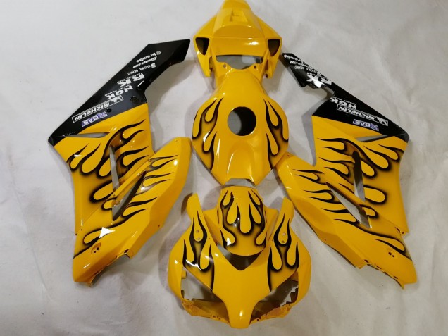 Carenados Moto Honda CBR1000RR 2012-2016 - Amarillo Negro Llama