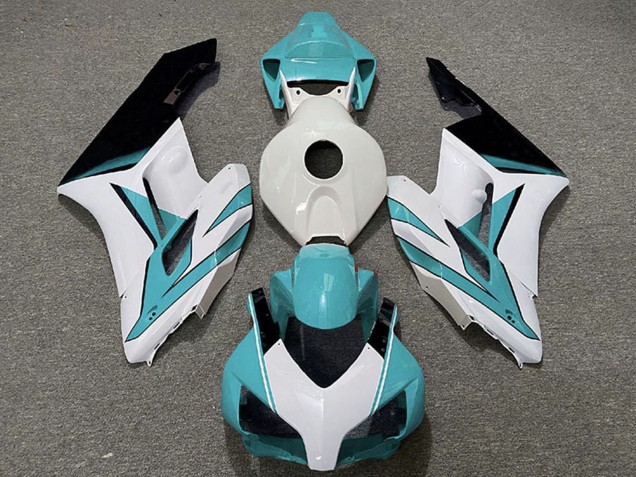 Carenados Moto Honda CBR1000RR 2004-2005 - Blanco Cian Azul Negro Brillante