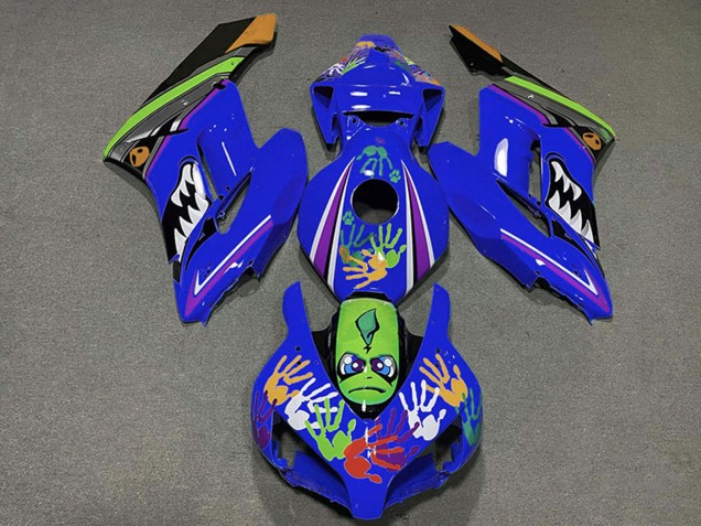 Carenados Moto Honda CBR1000RR 2004-2005 - Azul Verde Naranja Negro Tiburón