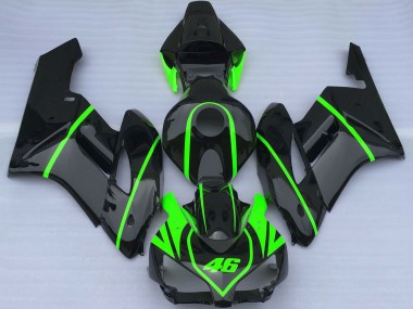 Carenados Moto Honda CBR1000RR 2004-2005 - Negro Brillante Alta Visibilidad Verde