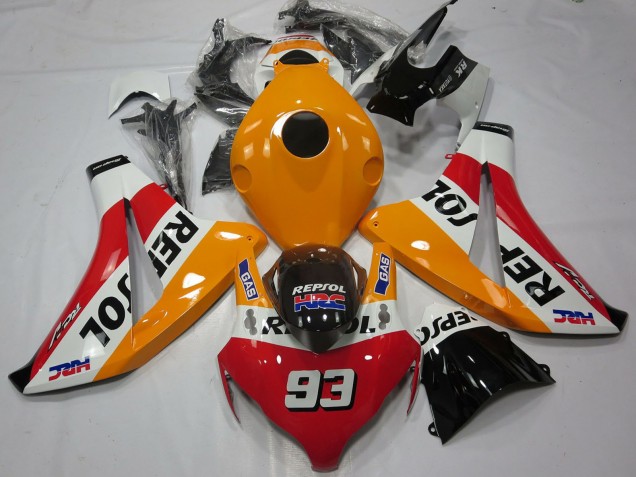 Carenados Moto Honda CBR1000RR 2008-2011 - Naranja Blanco Rojo Negro Brillante Repsol 93