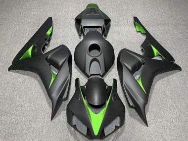 Carenados Moto Honda CBR1000RR 2006-2007 - Negro Mate Verde