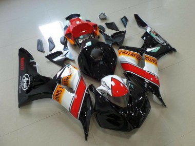 Carenados Moto Honda CBR1000RR 2006-2007 - Naranja Blanco Rojo Negro Brillante Pirelli Carrera