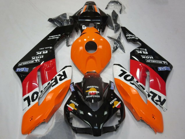 Carenado Moto Honda CBR1000RR 2004-2005 - Naranja Blanco Rojo Negro Brillante Repsol