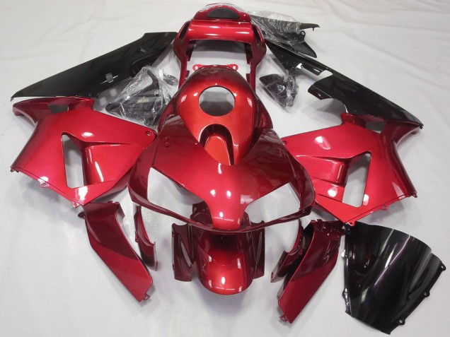 Kits Carenado Moto Honda CBR600RR 2003-2004 - Rojo Negro Brillante