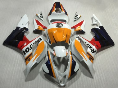 Carenados Moto Honda CBR600RR 2007-2008 - Naranja Blanco Rojo Negro Brillante Repsol Estilo